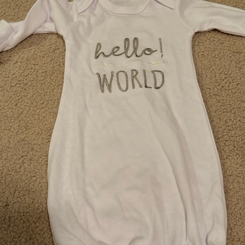 Hello World Baby One Piece - White